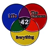 Broche en émail Life The Universe and Everything - 1982 - Pour les amateurs de livres et les collectionneurs