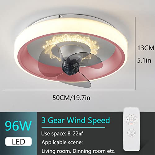 Plafonnier LED nordique à intensité variable avec ventilateur - 3