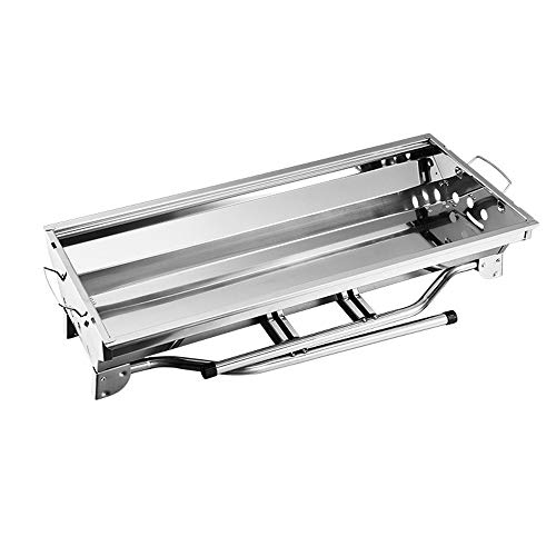 FENGSHUAI Stainless Steel Grill, Outdoor Charcoal Grill for More Than 5 People, Suitable for Camping, Outdoor Activities