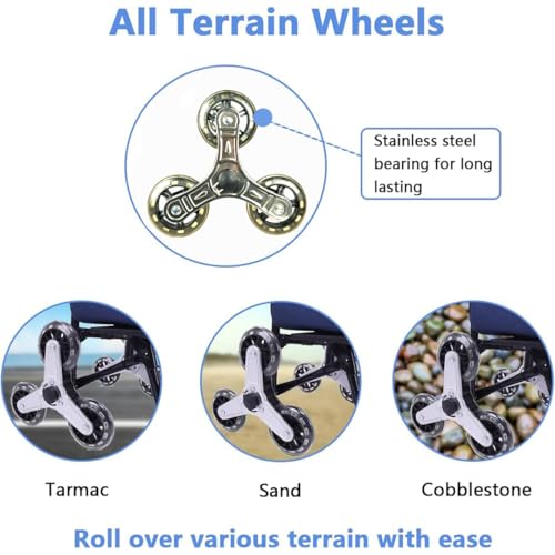 Image of Everbest Stair Climbing Wheel Pair for Shopping Trolley Bags(2 Wheels)