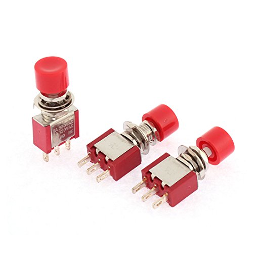 uxcell 3pcs 3 Terminals 1NO 1NC Micro Push Button Switch AC 250V 2A 120V 5A