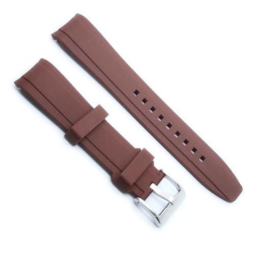 Image of WAMD Curved End Silicone Rubber Watch Straps - 18mm, 19mm, 20mm, 21mm, and 22mm Watch Straps for Watches.