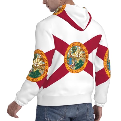 Sweat à capuche épais homme drapeau Floride molletonné - 3