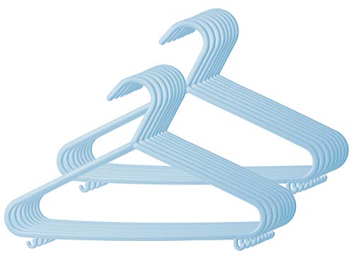 Bieco - Perchas para niños (16 unidades, 30 cm de largo, plástico), color azul