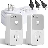 HULJUBY 1800w Protector de Voltaje para Refrigerador 2 Piezas,Supresor de Transientes,Regulador de Voltaje para TV y...