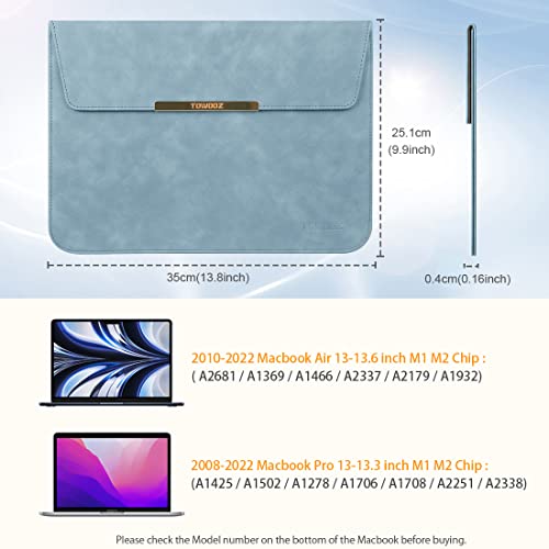 Towooz Macbook Air Sleeve 13 Inch, Laptop Sleeve Case With Mouse Mat Compatible With 2022 New Macbook Pro M2 Macbook Air / Pro 13-14 Inch Thin Shockproof Sleeve Bag For Macbook Air / Macbook Pro #TOP5