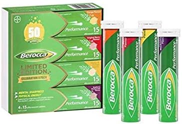 Berocca Performance Effervescent Tablets 60 Count Limited Edition Celebration Pack