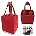 Suneech Borsa Portabottiglie di Vino, 2Pcs Borse Portabottiglie, Portabottiglie in Feltro Borse Portabottiglie con Divisorio Flessibile 6 Bottiglie Divisore Rimovibile Borse Portabottiglie 18*16*25cm