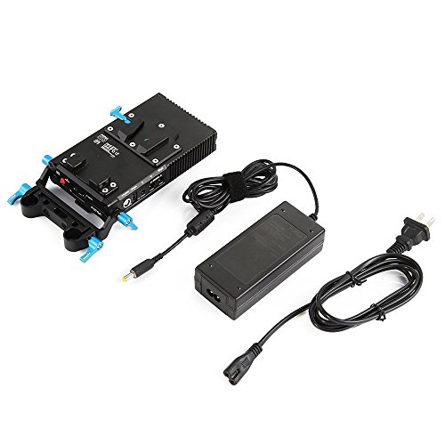 Fotga Dp500 15Mm Rail V-Mount Power Supply Bp Battery Plate & Charger For Sony A7/A7R/A7S A9 A6500 Panasonic Canon Eos 5D 6D 7D Ii Iii Nikon Dslr Camera Monitor W/Lock Blackmagic Bmpcc 4K 6K Pro #TOP4