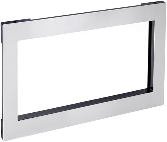 MAKLAINE 30 Built-in Stainless Steel Microwave Trim Kit, Silver Finish, Durable Material, Modern Kitchen Aesthetic, Seamless Cabinet Integration, Compact Design 29.75 W x 1 D x 18.875 H