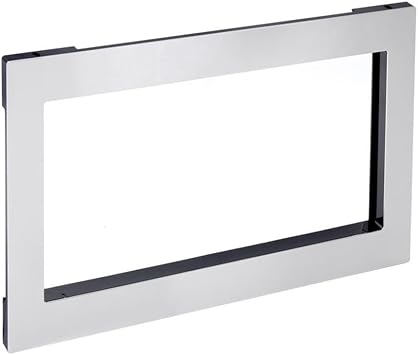 MAKLAINE 30 Built-in Stainless Steel Microwave Trim Kit, Silver Finish, Durable Material, Modern Kitchen Aesthetic, Seamless Cabinet Integration, Compact Design 29.75 W x 1 D x 18.875 H