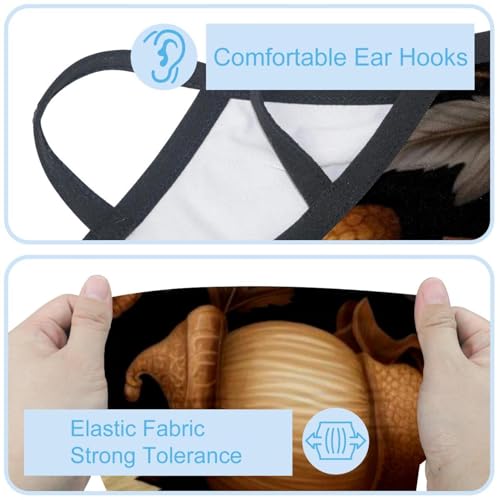 4 Pieces Thanksgiving Acorn Neck Gaiter Bandana Face Mask, Sun Cooling Scarf Gator Cover Head for Men Women4