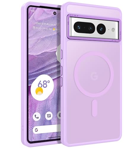 Coque Google Pixel 7 Pro mince solide magnétique violet clair