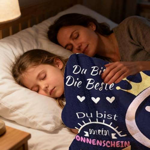 ZQYMM Kuscheldecke Tochter Geschenke von Mama und Papa Mädchen 150 x 200cm – Ansicht 4