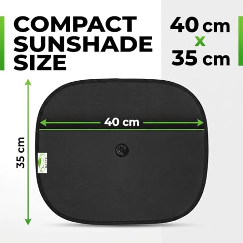 Image of DETACHI Car Side Window Sunshade for Cars 4 Pcs Black Mesh Sun Shade with Suction Cup Foldable Side Window Curtain for Sunlight, Glare & Privacy Portable Car Window Shade for Rear & Side Windows