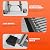 Telescoping Ladder, 12.5ft Stainless Steel Folding Extension Ladder with Locking Mechanism, Bearing 330lbs, Multi-Purpose Collapsible Ladder for Home or RV Outdoor Work