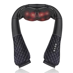 Shiatsu Neck and Back Massager, Electric Shiatsu Massager Relief for Neck, Back, Shoulder, Foot, Leg, Muscle Pain Relief, Office, Home & Car Use. Ideal Gifts for Parents, Lover, Friends