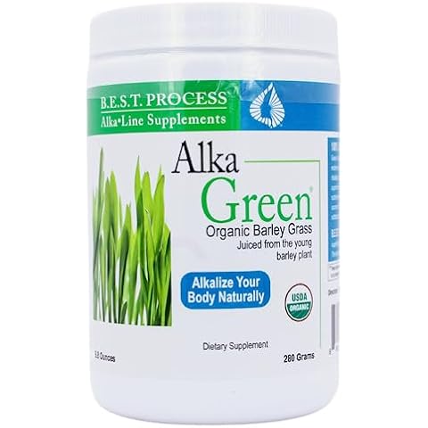 Morter HealthSystem Alka•Green Powder Best Process Alkaline — Nutrient Dense Organic Barley Grass Supplement — Natural Source of Enzymes & Amino Acids Cover