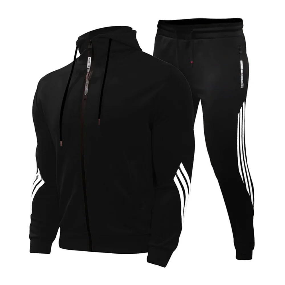 ZBDP męski dres do biegania, sweter, bluza z kapturem, kurtka, spodnie dresowe, 2-częściowy garnitur, moda męska, casualowa kurtka jesienno-zimowa.