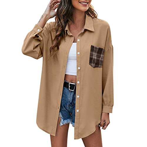 Imprimé plaid patchwork veste femme mi-saison coupe mince à manches longues pour automne