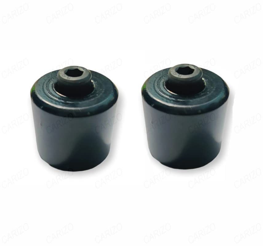 CARIZO Universal Motorcycle Bullet Bike Stainless Steel Handlebar Grips Bar End Plugs (Black) Compatible with Royal Enfield Classic 350-image-13
