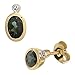 Produktbild Jobo Damen Ohrstecker oval 585 Gold Gelbgold 2 Turmaline grün 2 Diamanten Ohrringe