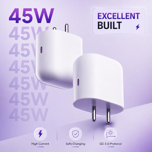 Image of AILKIN 45W USB-C Fast Charging Adapter Compatible with Google Pixel 10 /10 Pro /10 Pro XL /10 Pro Fold, Pixel 9 Series, Pixel 8 /7 /6 /5 Series, Chromebook, Pixel Buds & More