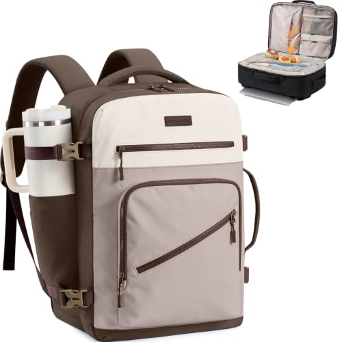 LOVEVOOK Travel Backpack for Women Men, Airline Approved Carry On Luggage, Multi-Pocket TSA Personal Item Bag fits 17 Inch Laptop, Waterproof Weekender Overnight Suitcase Travel Essentials
