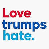 Love Trumps Hate Decal Vinyl Bumper Sticker 5'