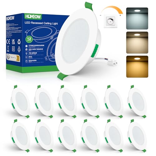 Wondlumi 6x Faretti LED da Incasso per Cartongesso Neri,10W | FindTheDeal