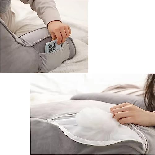 Home Office Reading Pillow for Sofa Chair Bed, Soft Durale Back Support Pillow, Watching TV/Gaming Bolster Pillow Removable Neck Support Cushion