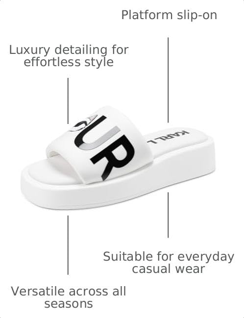 Image of KARL LAGERFELD womens Opal Bonjour Platform Sandal | Casual Sandals