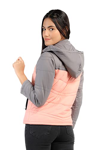 Image of CHKOKKO Women's Winter Quilted Jacket BabyPeach XL