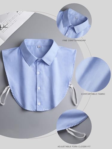 Detachable Collar Cotton White Collar Dickey Halfs Shirt Women Men3
