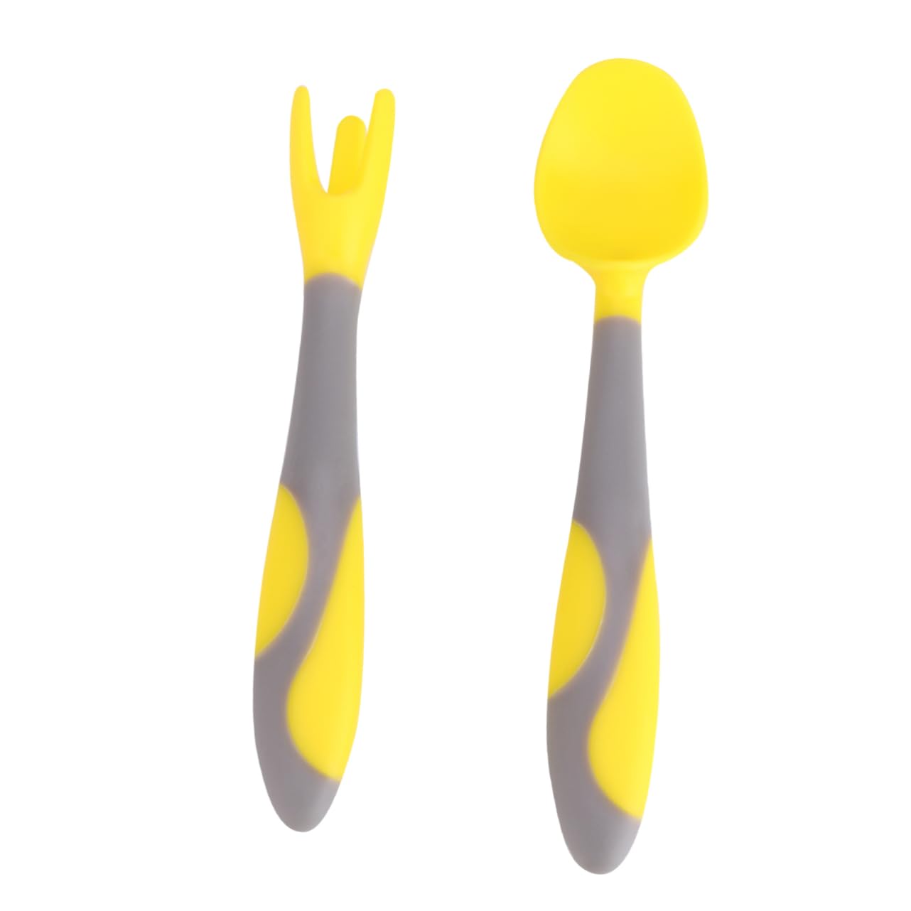 VANZACK 1 Set Fork and Set Utensil Training Weaning Doddle Forks Cutlery Eating Tableware for Yellow