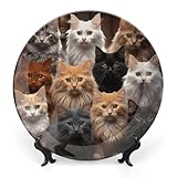 Cadeau exquis : l'assiette ronde en céramique est très élégante et artistique, apportant vitalité et couleur à votre espace. Les assiettes en porcelaine anglaise peuvent être un beau cadeau pour les amoureux, les amis et la famille pour des occasions spéciales ou des vacances telles que la Saint-Valentin, la fête des mères, la fête des pères, Halloween et Noël.
