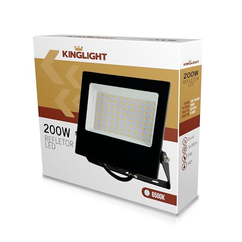 Refletor 200W Led Branco Frio 6500K IP65 16000lm Kinglight