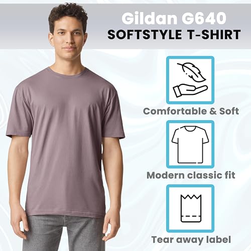 Gildan Unisex Softstyle Cotton T-Shirt, Adult Mens Tee, Multipack 1I3I6I10 Set of 10, 3XL Multicolor2