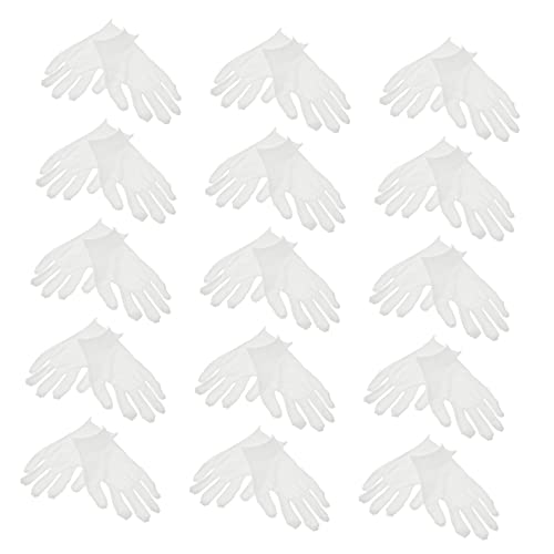 MUSISALY 15組保湿綿手袋 双 ナイト用 白色 おやすみ手袋 スキンケア ダメージ改善用 男女兼用 皮膚科医推奨 乾燥 ひび割れ対策