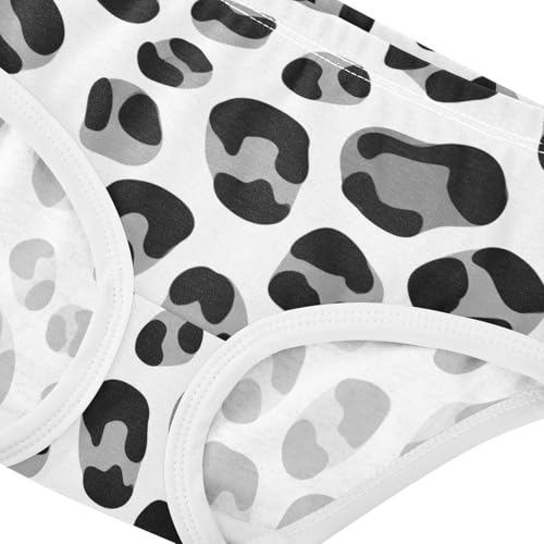 Leopard Print Black Grey White Little Girl Panties Girls Underwear Toddler Cotton Florals Kids Briefs Undies 2t4