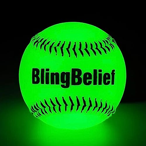 blingbelief Super Bright Glow in The Dark Baseball Self-Luminous Baseball Glow Balls for Baseballs Game Official Size and Weight Sports Ball Outdoor Activity Baseballx1
