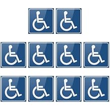 Handicap Parking Disabled Sticker Decal 3/4 Outdoor/Indoor Use Self Adhesive Decals for Car Motorcycles Accessible Handicap Parking Sign, 76.2x76.2mm