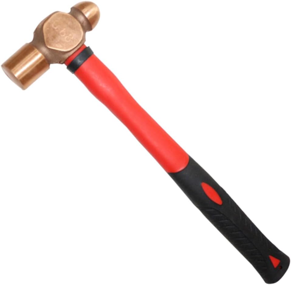 Nixalith Copper Ball Pein Hammer - 48oz,Copper Ball Peen Hammer Head 1360g,Length 400mm(16 inch),Metalworking Tool,Ergonomical Anti-slip Handle