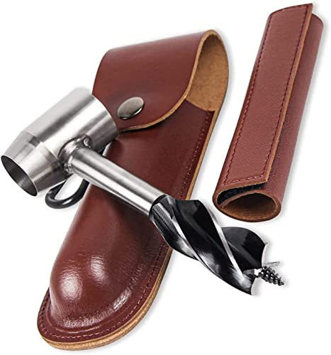 Handbohrmaschine für Holzbearbeitung, Schraubenschlüssel Bushcraft Survival Tool, Mehrzweck-Schlangenbohrer, Überlebenswerkzeuge für Bushcraft Siedler, Schraubenschlüssel Cover