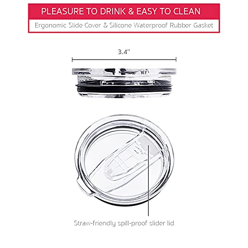 Emesly Stainless Steel Wine Glasses Double-Walled Insulated (Set Of 2) Unbreakable Goblets; Metal Stemmed Wine Tumblers With Leak Resistant Lids For Red & White Wine, 12 Oz. #TOP4