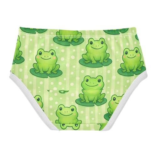 Joisal Fun Print Toddler Underwear Floral 2t Cotton Girl Panties Cute Cute Cartoon Frogs Green Kids Briefs Undies2
