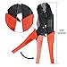 Baomain Ratchet Crimper Plier HS-07FL Flag Female Quick Disconnects Crimping Tools Use for 1.5-2.5 mm² (15-13 AWG) Red