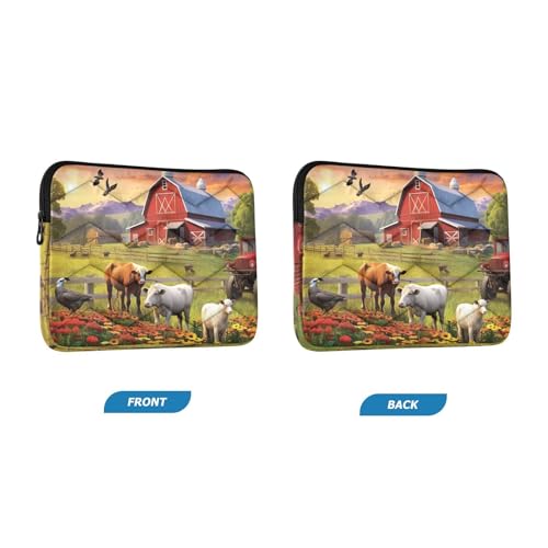 Funda para portátil 13-14 pulgadas con animales de granja miniatura 2
