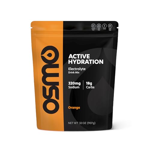 Image of Osmo Active Hydration Electrolyte Powder (2lb Resealable Bag) - Includes Sodium, Magnesium, Potassium, Carbs & Vitamins, Cane Sugar - All Natural Ingredients, 3X Faster Hydration Orange