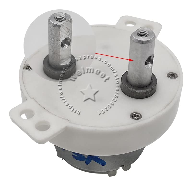 Mini POM Plastic Gear Motor - DC 3V-24V, Speed Reduction, D-Shaft, 2-100 RPM